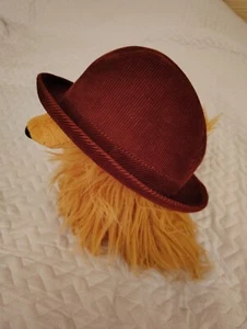 Gap Fedora Hat Womens  Burgundy Corduroy Sz M /L - Picture 1 of 11