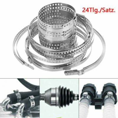 24 Stück Antriebswelle Achsmanschette Schellen Befestigungs Clip Klemme Edelstah - Bild 1 von 4