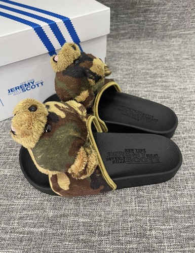 Adidas Jeremy Scott Camo Teddy Bear Slides Uomo Taglia 5 (Donna 6) H02882