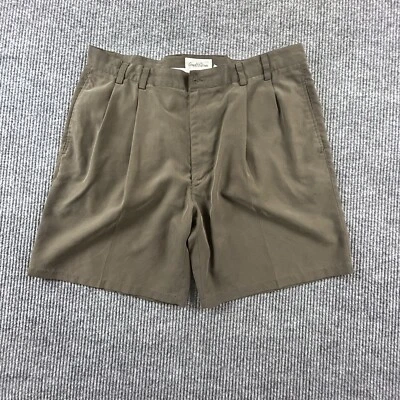 Arnold Palmer Hombres 38 Pantalones Cortos de Golf Beige Tostado Caqui Plisado Caminar Bermudas Informales Foto 1 de 4