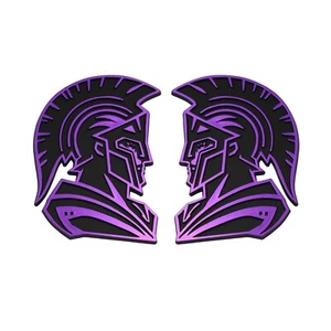 Spartan Emblem Custom Badge 3D Decal Sticker Fender Car Truck SUV Auto Purple - Bild 1 von 7