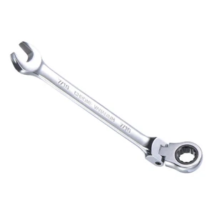 Flex-Head Ratcheting Wrench 7/16" Head SAE 72-Teeth Cr-V Combination Spanner - Picture 1 of 6