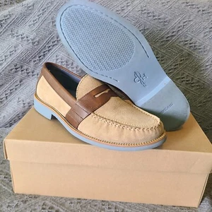 Cole Haan Monroe Penny Casual Loafer Shoes leather Suede Pull On 2 tone sz9 ACG - Picture 1 of 18