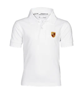 Original Porsche ""Polo-Shirt Escudo - Essential" Hombre, Blanco, 100% Algodón - Imagen 1 de 3