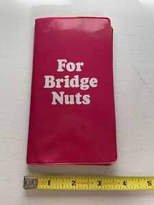 “For Bridge Nuts” vintage bridge score pad With Pink Vinyl Cover Made In Brklyn