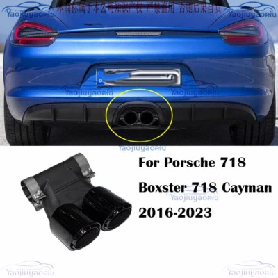 For Porsche 718 Boxster 718 Cayman 2016-2023 REAR MUFFLER EXHAUST TIP FINISHER Foto 1 de 4