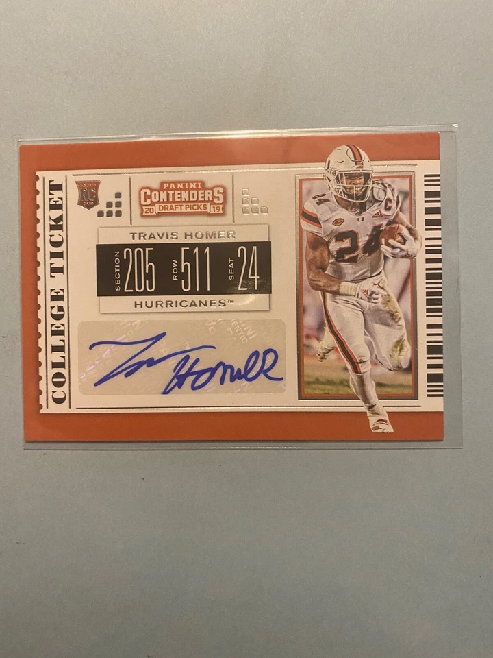 A35,666 - 2019 Panini Contenders Draft Picks #276 Travis Homer Auto RC - Image 1 of 1