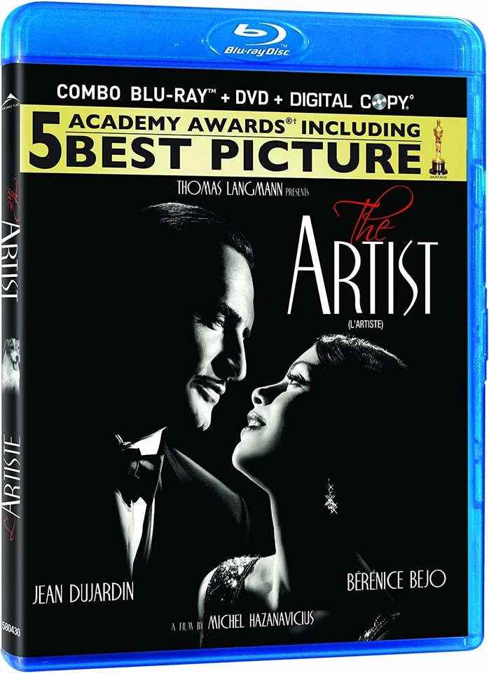 The Artist New Blu Ray + DVD Black and White Film Romance Jean Dujardin Berenice Foto 1 de 1