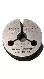 GENUINE HANSON WHITNEY CO 5/16-24 NF GO GAGE PD .2854 Thread Ring Gauge Go No Go - Picture 1 of 3