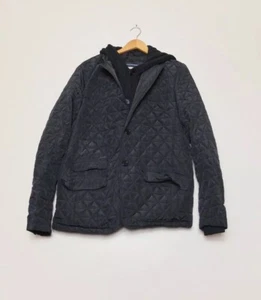 Roosevelt American College schwarze Jacke abnehmbare Strickkapuze Größe L - Bild 1 von 11