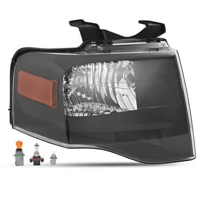 Headlight W/Bulb Black For Ford Expedition 07-14 Amber Corner Right #7L1Z13008CB Foto 1 de 4