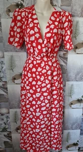 Vestido midi Fench Connection hibisco blanco Aimee Verona drapeado crepé Reino Unido 8 nuevo con etiquetas - Imagen 1 de 5