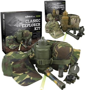 KombatUK Kinder Kinder Outdoor Armee Soldat Abenteurer klassischer Explorer Kit Set  - Bild 1 von 7