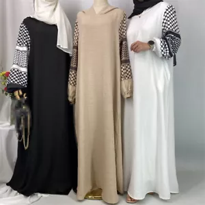 Dubai Women Muslim Long Robes Evening Kaftan Hooded Abaya Caftan Ramadan Gown - Picture 1 of 19