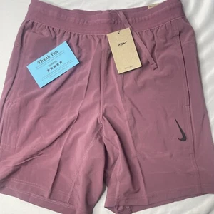 Men's Nike Yoga Dri-FIT Training Athletic Shorts Purple Gym CZ2235 Sz Small New - Picture 1 of 8
