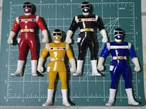 Denji Sentai Megaranger Red, Black, Blue, Yellow Vinyl Figure 1997 Power Rangers - Picture 1 of 3