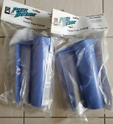 2 Pier Buddy Dock Fishing Rod Holder - Hands Free....Lot of 2....Free Shipping!
