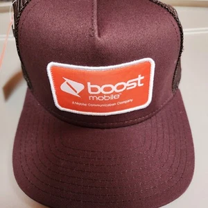 Neu Pukka Boost Mobile braune Trucker Strapback Baseballkappe Mütze neu mit Etikett - Bild 1 von 5