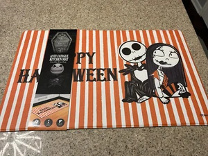 Nightmare Before Christmas Jack And Sally Halloween Kitchen Mat Disney New - Picture 1 of 1