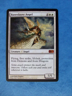 MTG Magic the Gathering BANESLAYER ANGEL M10 CORE SET 2010 LP (c) ACTUAL PICTURE - Image 1 of 2
