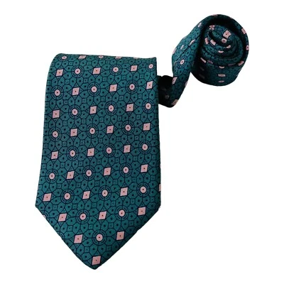 Gitman Bros for The Hound Blue & Pink Floral Pure Silk Neck Tie Size 3.5"W 58"L — 第 1/4 张图片