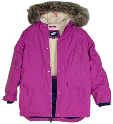 Lands end девочка розовый экспедиции вниз зимняя парка XL (10-12) пальто куртка  - Изображение 1 из 4