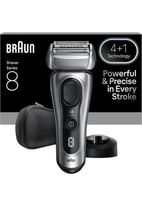 Braun Series 8 Elektrorasierer Herren 8617s, 4+1 Präzisionskopf und Trimmer NEU