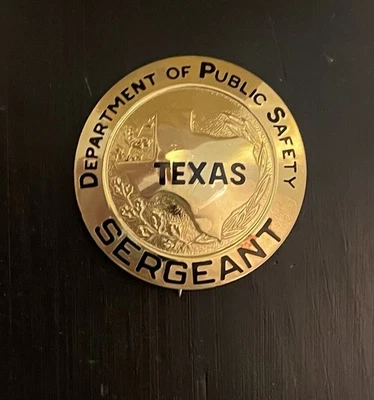 Insignia de sargento obsoleta del Departamento de Seguridad Pública de Texas (DPS) Foto 1 de 2