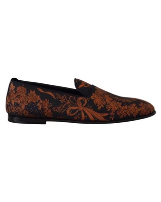 Mocasines Dolce & Gabbana Brocado Estampado Floral Cobre Hombres Azul Foto 1 de 4