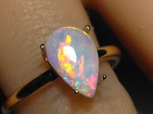 Edelstein Opal Ring, massiv 14 Karat Gelbgold, Helligkeit 5 - Bild 1 von 13