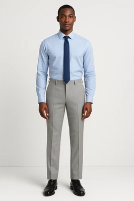 Pantalones de vestir Robert Graham corte moderno gris Russell 100 % lino nuevos con etiquetas talla 30R Foto 1 de 4