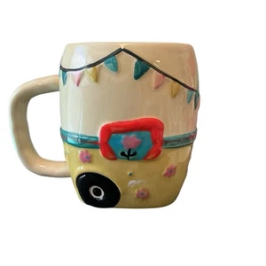 Mug camping car remorque fourgon rétro Natural Life "voir le monde" tasse camping céramique 3D - Photo 1/4