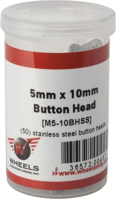 Button Head - Wheels Manufacturing M5 x 10mm Button Head Cap Screw Stainless - Image 1 of 2