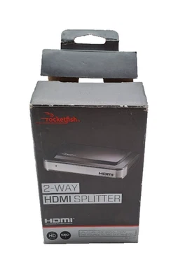 Rocketfish RF-G1182 Black 5V 2-Way 1 in 2 Output HDMI Splitter W/AC Adapter - Image 1 of 4
