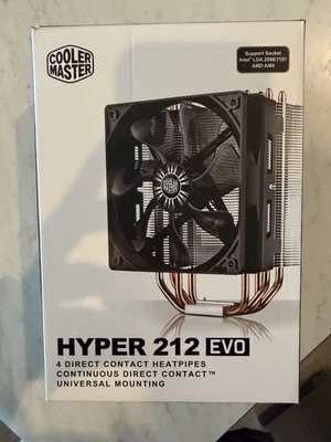 Cooler Master Hyper 212 Evo Black - Box & Papers *NEVER USED* - Image 1 of 3