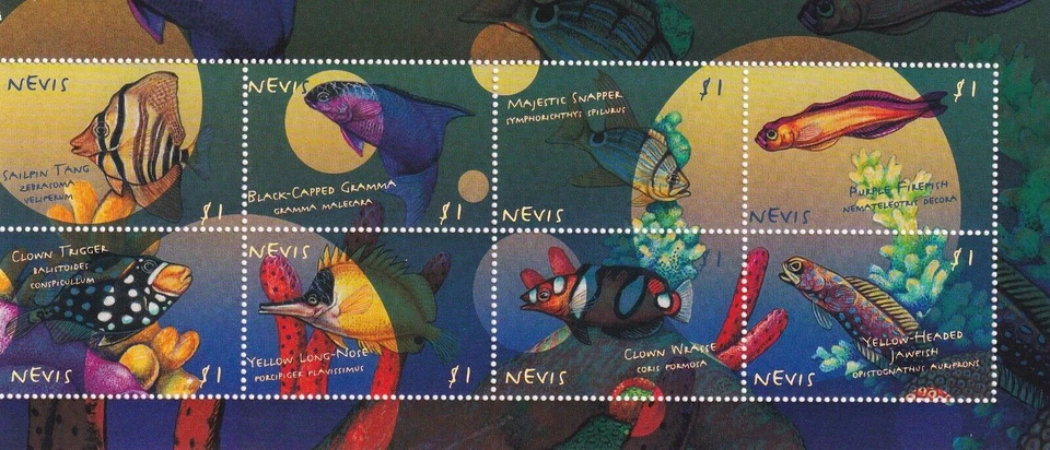 SA11e Nevis 2000 Tropical Fish mint block - Image 1 of 1