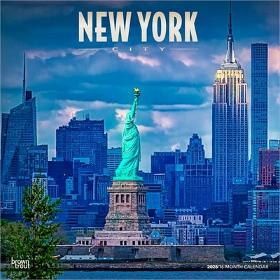 BROWNTROUT PUBLISHERS New York City Calendar 2026 | Square 30cm x 30cm | 100% Plastic Free