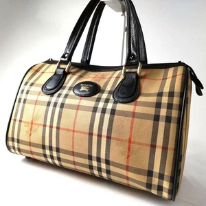Borsa Burberry Mini Boston Nova Check Shadow Horse - Foto 1 di 18