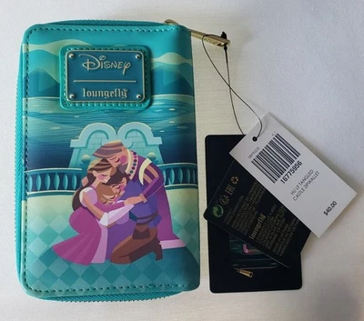 NWT Loungefly Disney Princess Tangled Rapunzel Castle Lanterns Zip around Wallet Foto 1 de 4
