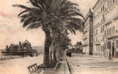 Antique RPPC UDB  Promenade du Midi Hôtel Beau Rivage Nice France c1902 - Image 1 of 3