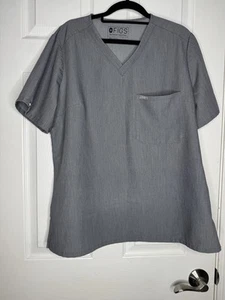 Figs Catarina One Pocket Scrub Top Grey Short Sleeve Size XL Women’s Medical - Picture 1 of 4