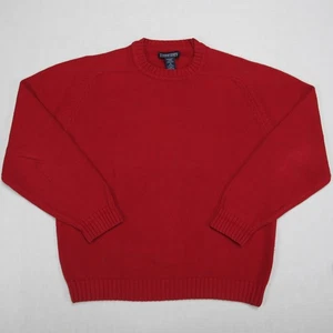 Vintage Lands End Strickpullover Damen Medium (10-12) rot 100 % Baumwolle USA - Bild 1 von 9