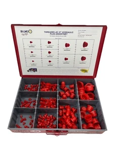 Hi-Line Hydraulic JIC 37° Plastic Plug Kit Set 205 Pieces 10-Sizes Hydraulic - Picture 1 of 6