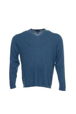 Suéter Alfani Para Hombre Cielo Oscuro Brezo Manga Larga Algodón Cuello en V Foto 1 de 4