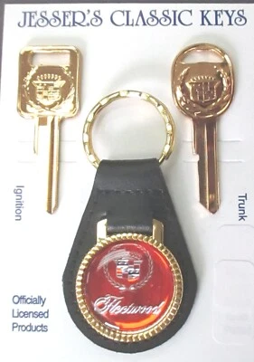 Red 42H2 Cadillac FLEETWOOD Classic Gold A/B Keys 1983 1984 1985 1986 - Image 1 of 4