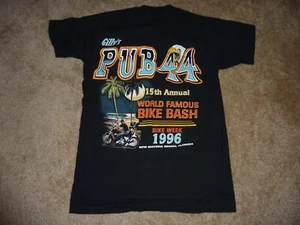 Vintage 90’s 1996 Gilly's Pub 44 Bike Week New Smyrna Beach Fl  T Shirt M 19x27 - Picture 1 of 12
