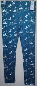 Wonder Nation Girl's Tough Cotton Teal Blot Unicorn Legging Size XL (14-16) NEW - Picture 1 of 4