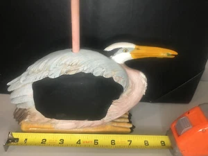 Süßer Reiher mit Fisch Kreidetafel, freistehende Tischplatte Nachricht Erinnerung - Bild 1 von 6