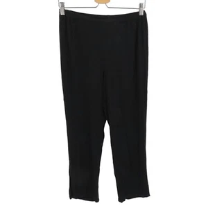 Citron Santa Monica Petite Medium PM Black Stretch Waist Pants Rayon Womens - Picture 1 of 9