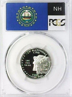 2000-S 25C State Quarter New Hampshire PCGS PR69 DCAM 90% Silver 22ltat0823 - Image 1 of 4